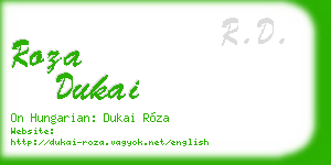 roza dukai business card