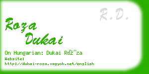 roza dukai business card